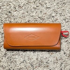 Fossil Glasses Sunglass Case Brown Magnetic Closure‎